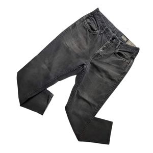 DEAN CROPPED SLIM JEANS, WASHED BLACK